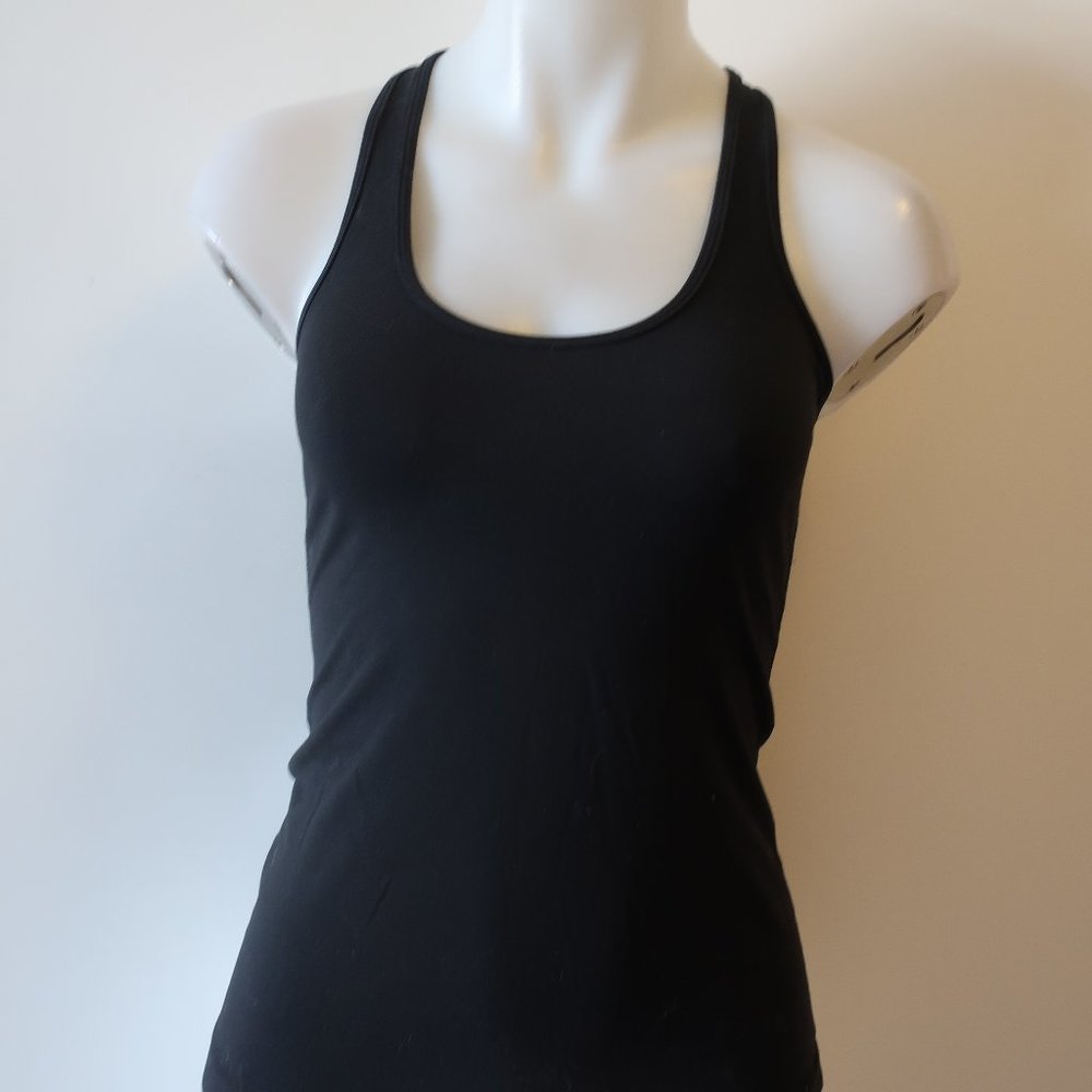 LULULEMON BLACK RUFFLE CINCH BACK TANK TOP 4 - Picture 3 of 7